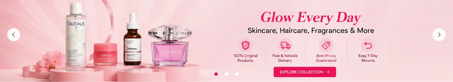 Glow Every Day skincare, haircare and fragrance collection.