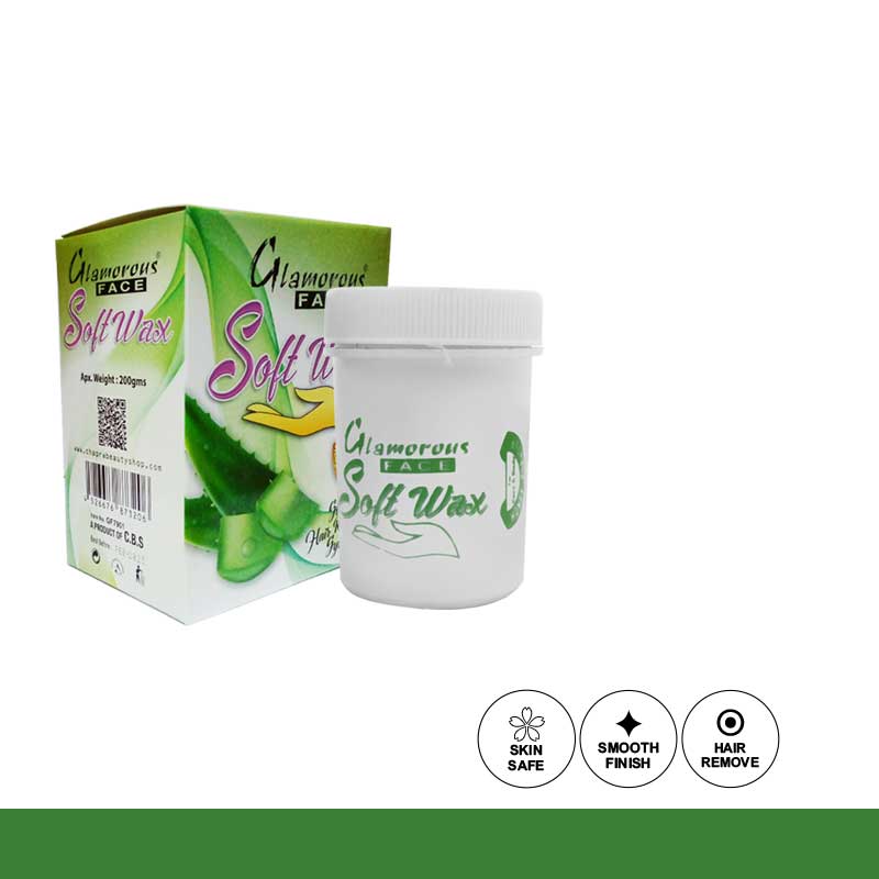 Glamorous Face Soft Wax 200 gm (4 Colours)