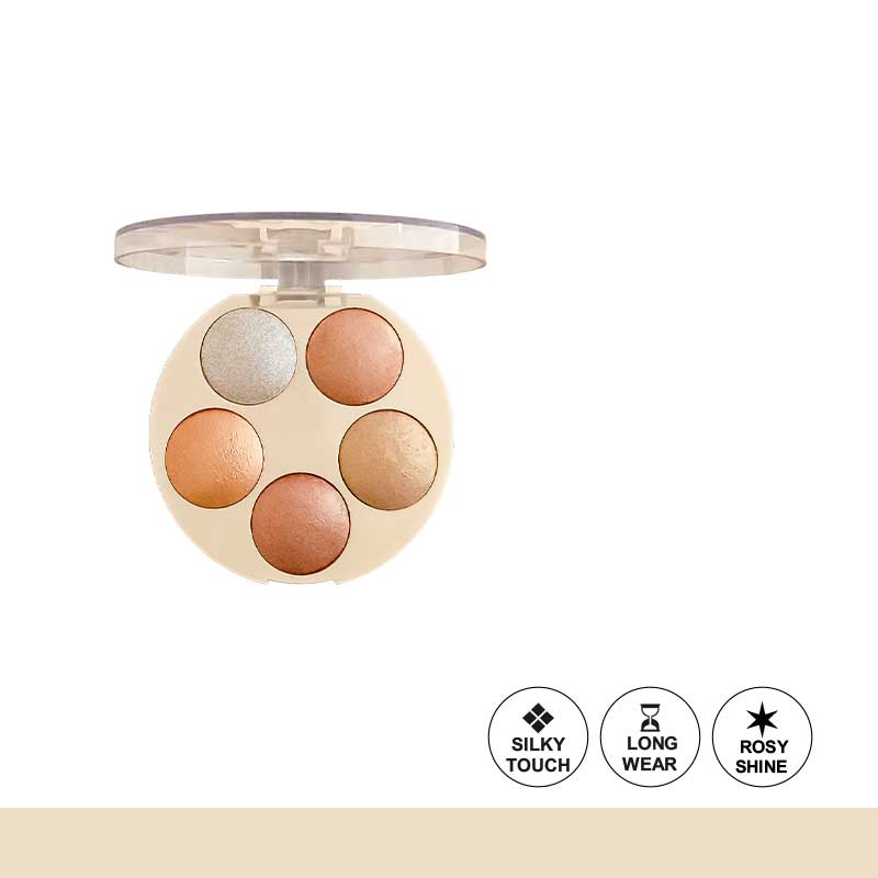 Aqua Color Line 5 in 1 Highlighter & Blush on Kit