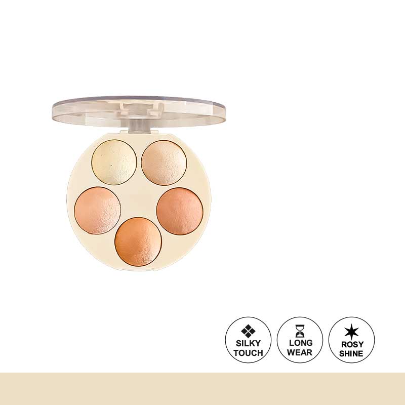 Aqua Color Line 5 in 1 Highlighter & Blush on Kit