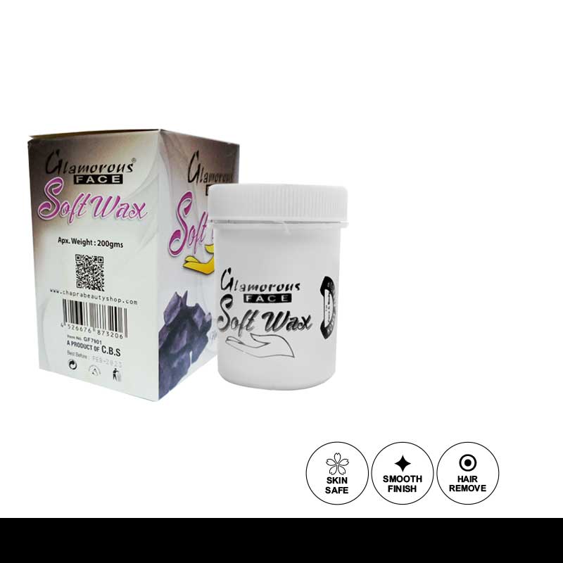 Glamorous Face Soft Wax 200 gm (4 Colours)