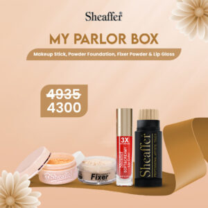 My Parlor Box - Makeup Stick, Powder Foundation, Fixer Powder & Lip Gloss