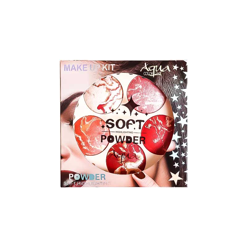 Aqua Color Line 5 in 1 Highlighter & Blush on Kit