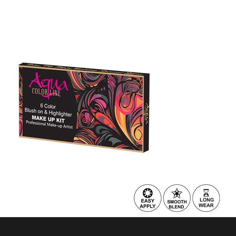 Aqua Color Line 6 Color Blush Palette