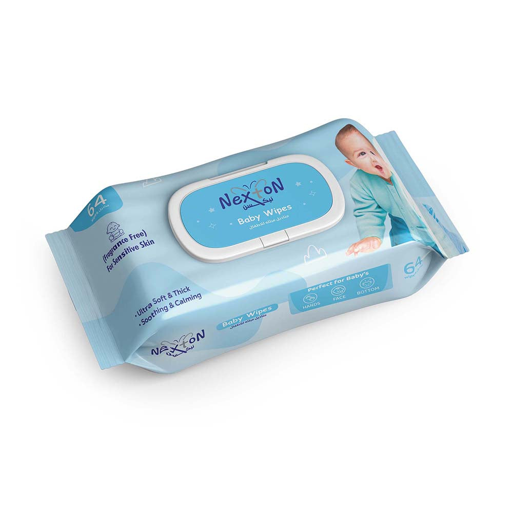 Nexton Baby Wipes (Fragrance Free) 64 pcs