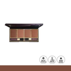 Glamorous Face 4 Color Contour & Bronzer Palette – Long Lasting Makeup Kit (Shade E-A )