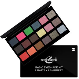Christine Basic Eyeshade Kit 9 Matte + 9 Shimmery - 01