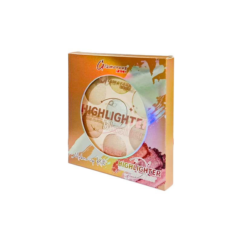 Glamorous Face Highlighter & Blusher Palette (7 Colors) – Glow & Flush in One