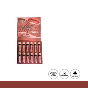 Aqua Color Line 12 Pieces Lip Gloss