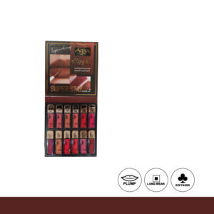 Aqua Color Line Super Stay Lip Gloss Ultra HD B-Matte (12 Pcs Set)