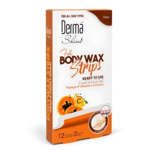 Derma Shine Full Body Wax Strips - Papaya & Vitamin C Extracts