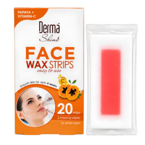 Derma Shine Face Wax Strips Papaya + Vitamin C