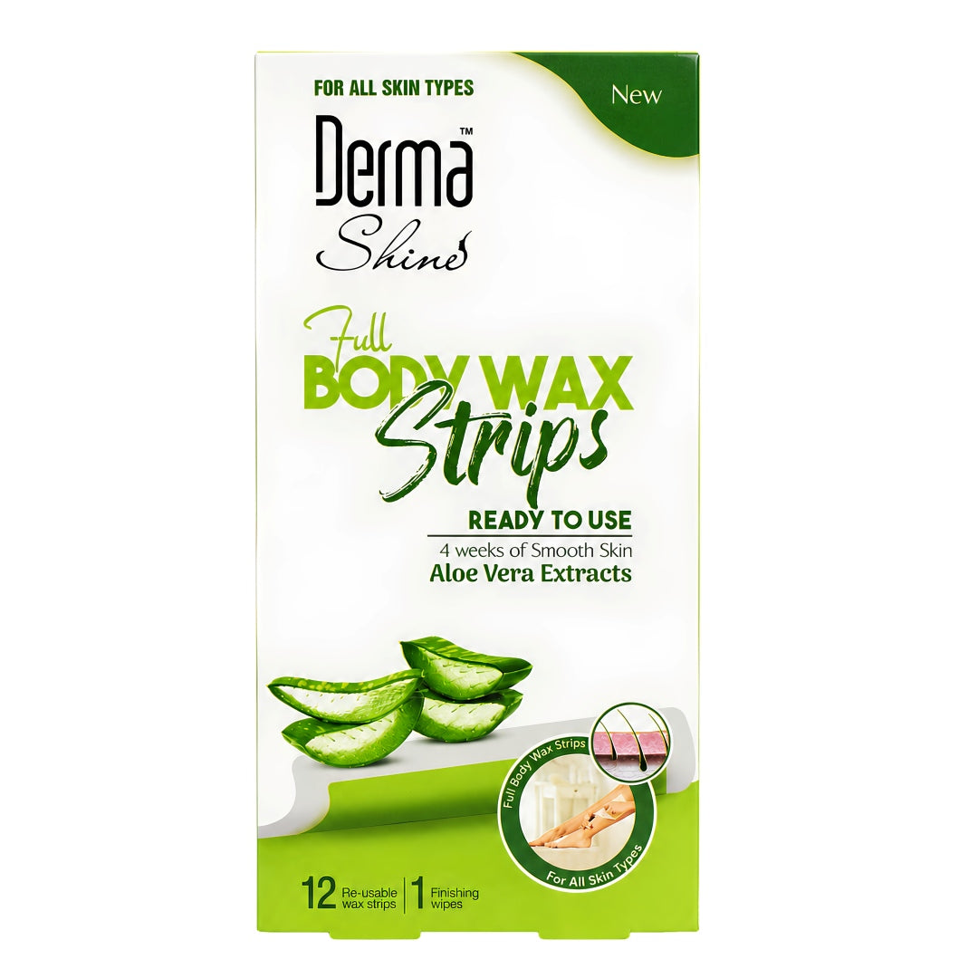 Derma Shine Full Body Wax Strips - Aloe Vera Extracts