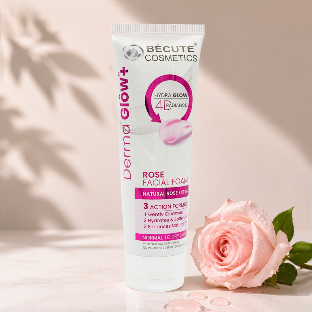 BeCute Derma Glow+ Rose Facial Foam