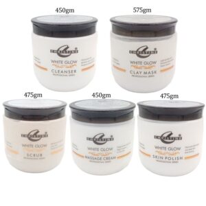 Christine White Glow Facial Jars 5