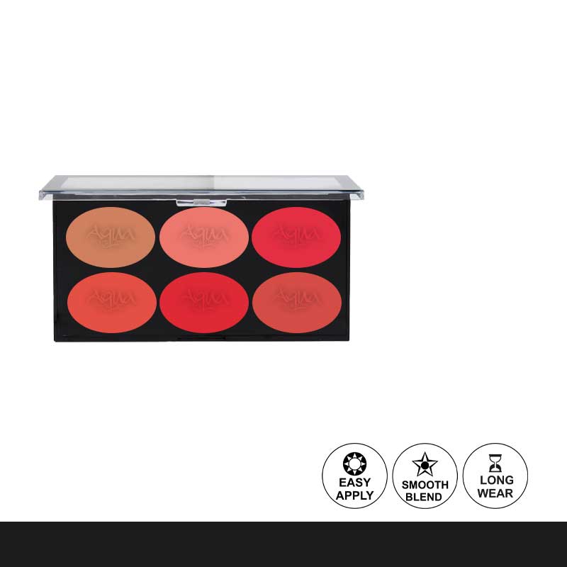 Aqua Color Line 6 Color Blush Palette