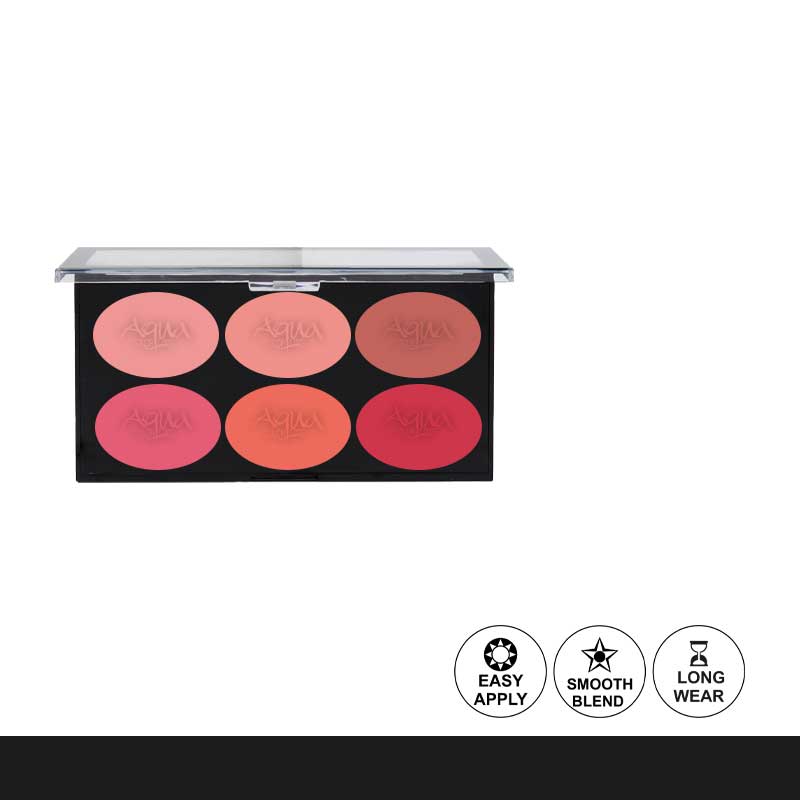 Aqua Color Line 6 Color Blush Palette