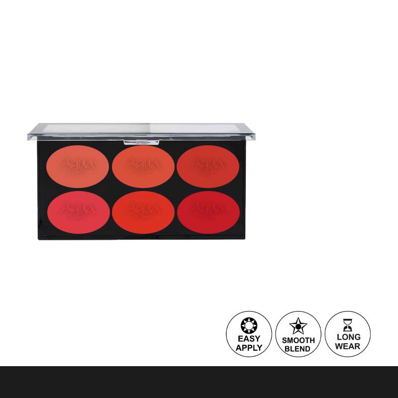 Aqua Color Line 6 Color Blush Palette