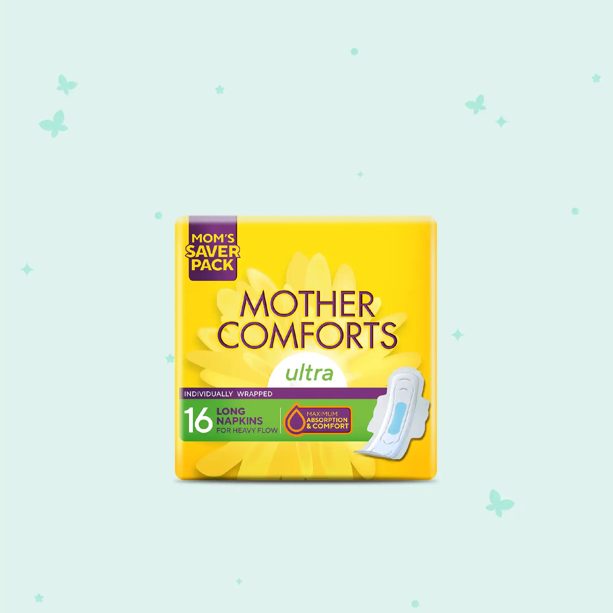 Mother Comforts Ultra-Sanitary Pads Long 16 Pcs