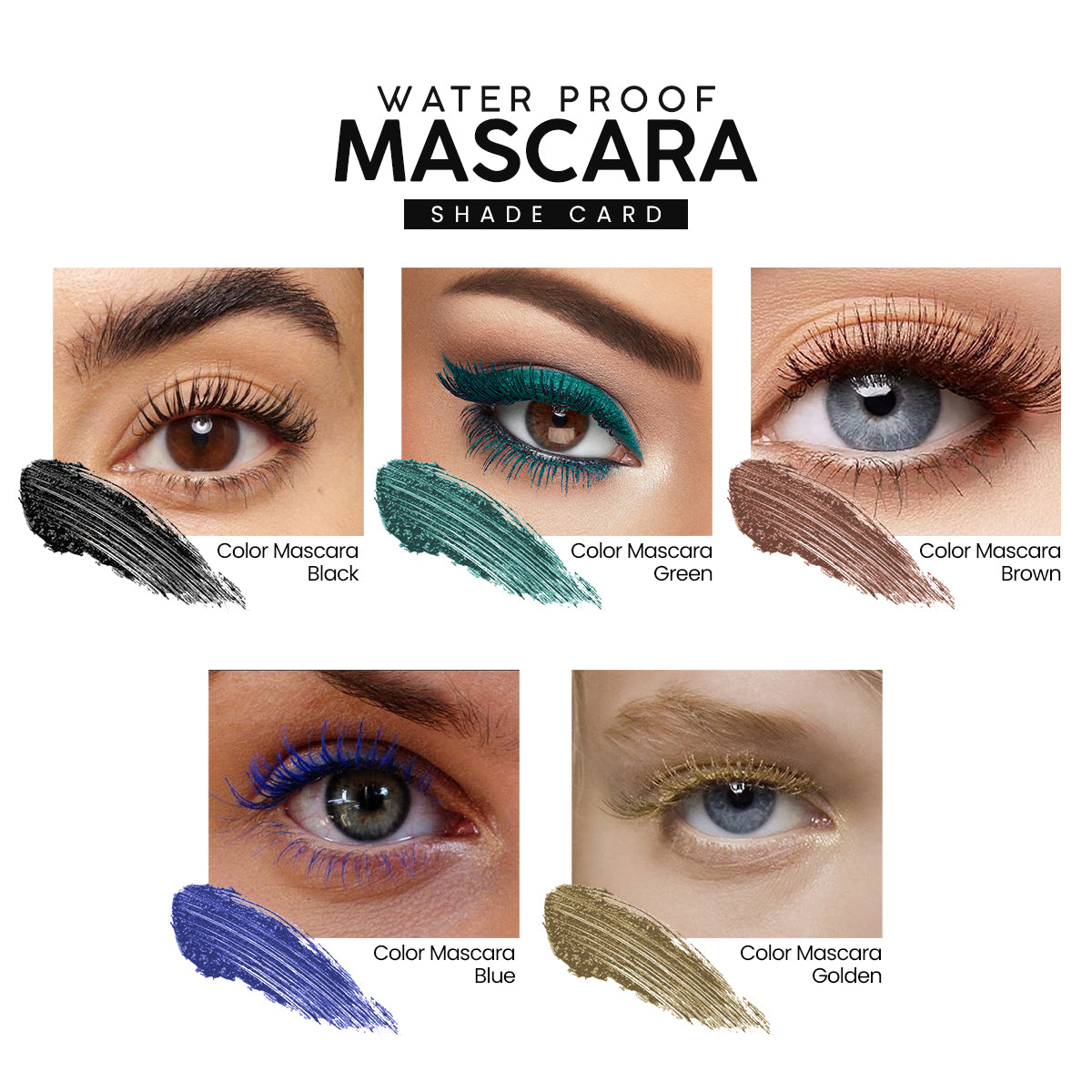 SweetFace Waterproof Color Mascara – Vibrant, Smudge-Proof Lash Mascara