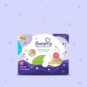 Butterfly Breathables Ultra-Thin Dry & Airy Cool Sanitary Pads Extra Long 7 Pcs