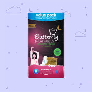 Butterfly Breathables Peaceful Nights Cottony Comfort XL Value Pack 16 Pcs