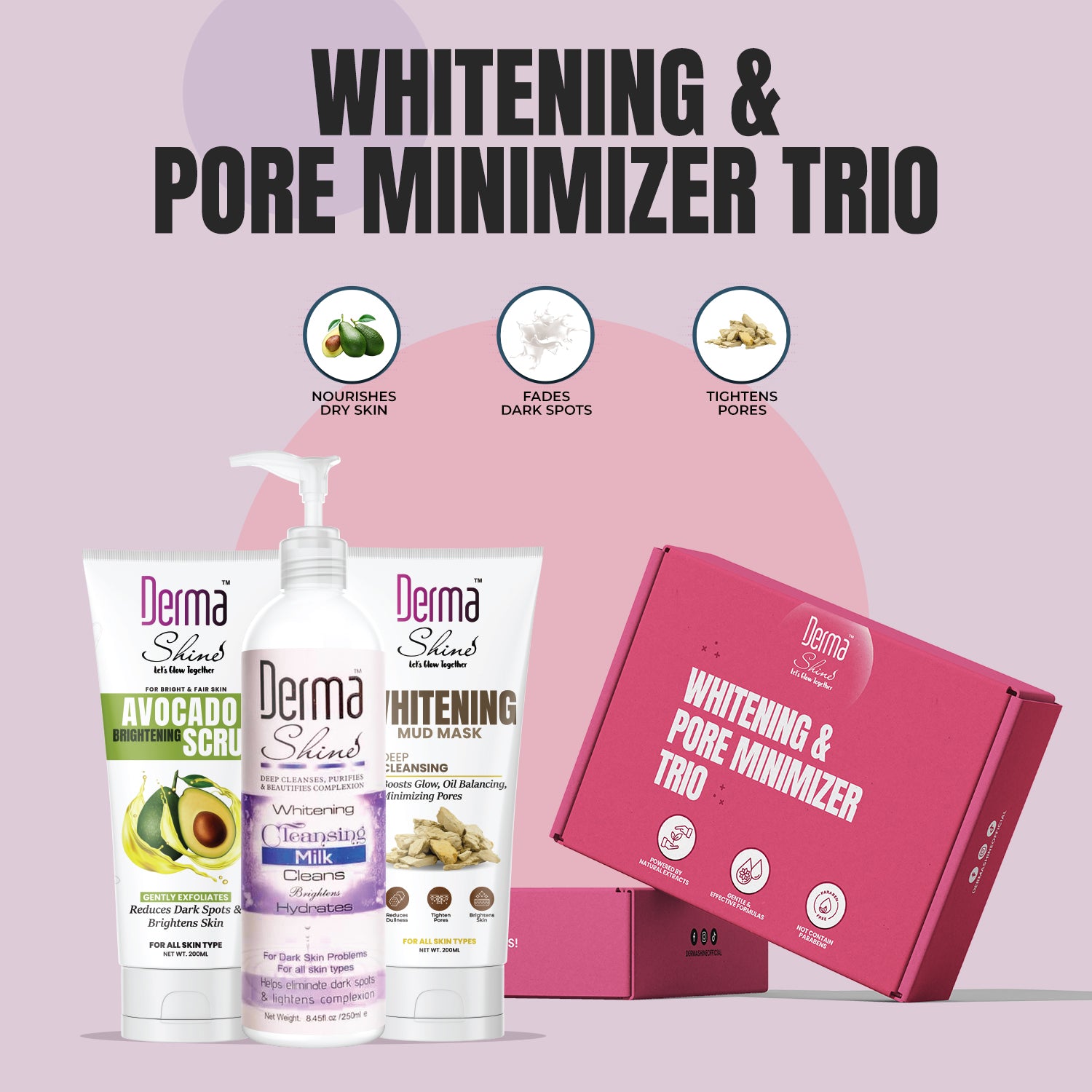 Derma Shine Whitening & Pore Minimizer Trio