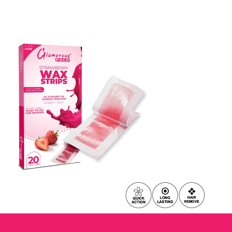Glamorous Face Body Wax Strips 4 Flavors