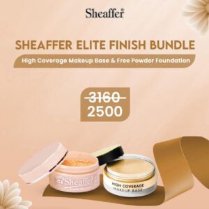 Sheaffer Elite Finish Bundle - High Coverage Makeup Base, Powder Foundation