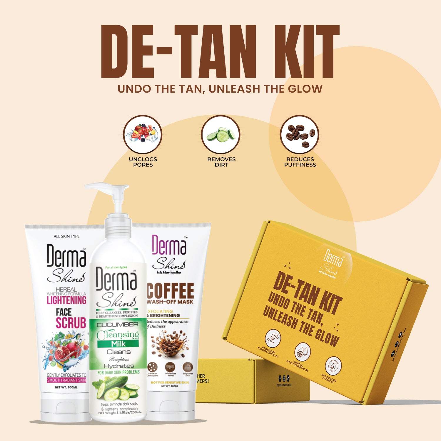 Derma Shine De-Tan Trio Kit