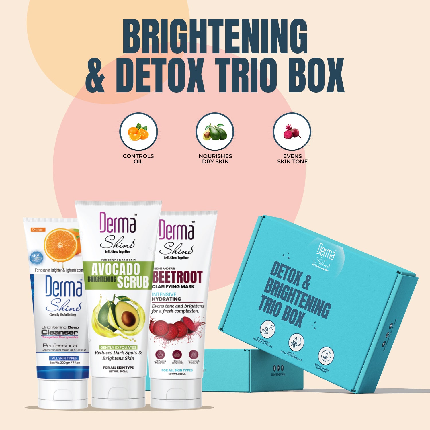 Derma Shine Brightening & Detox Trio Box