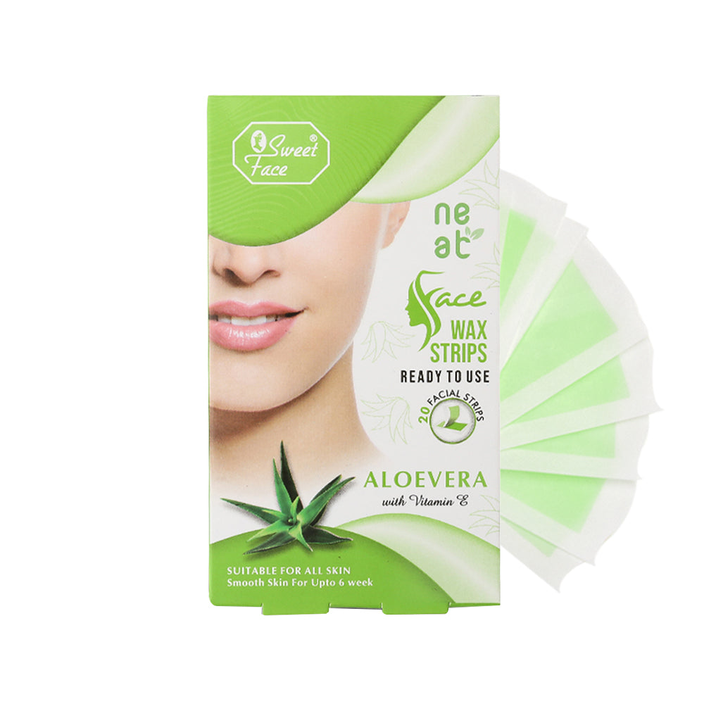 SweetFace Face Wax Strips – 20 Ready-to-Use Strips for Gentle Facial Hair Removal