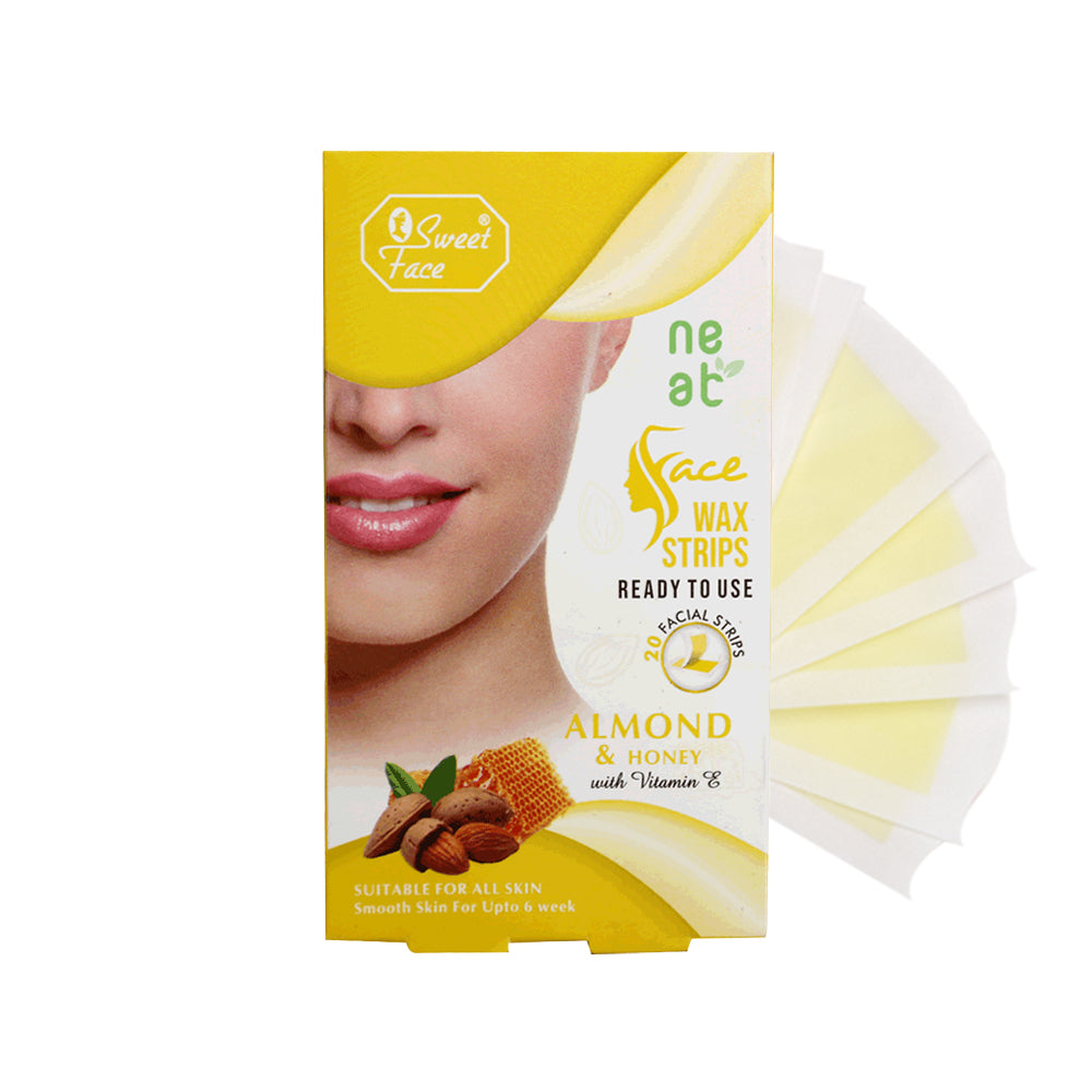 SweetFace Face Wax Strips – 20 Ready-to-Use Strips for Gentle Facial Hair Removal