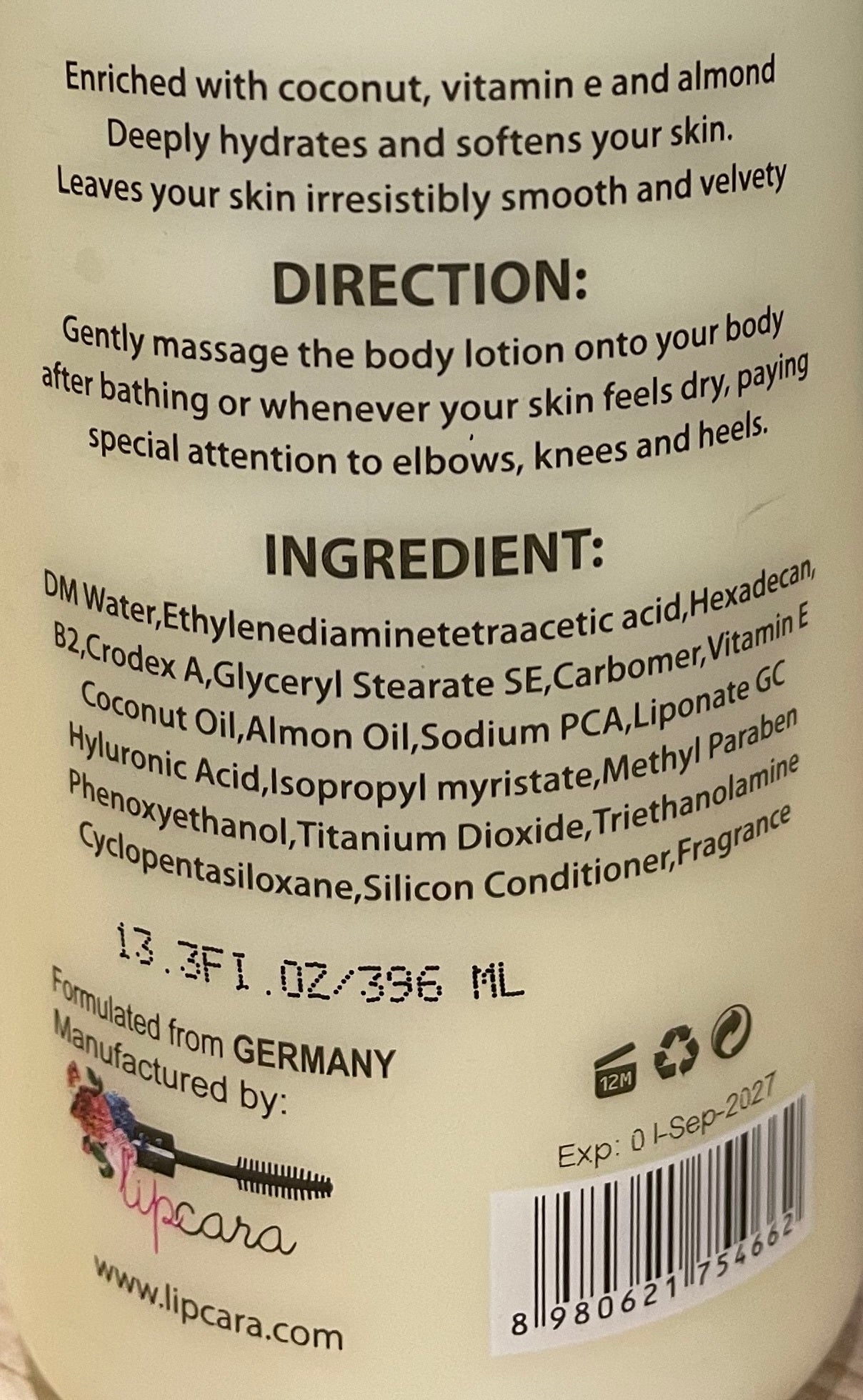 Derma Shine Intensive Deep Nourishing Body Lotion