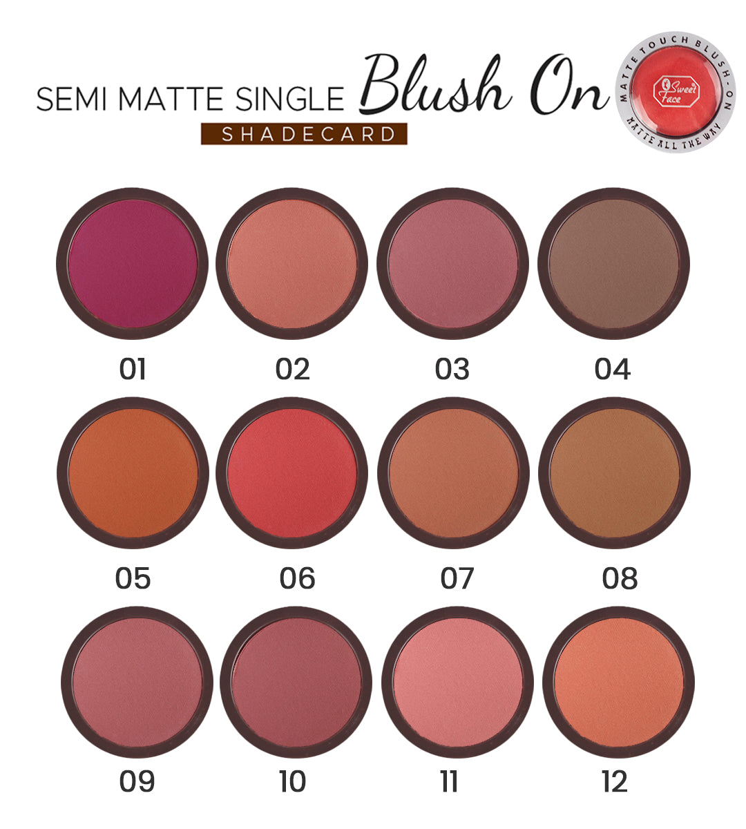 SweetFace Matte Blush On – Natural Matte Finish