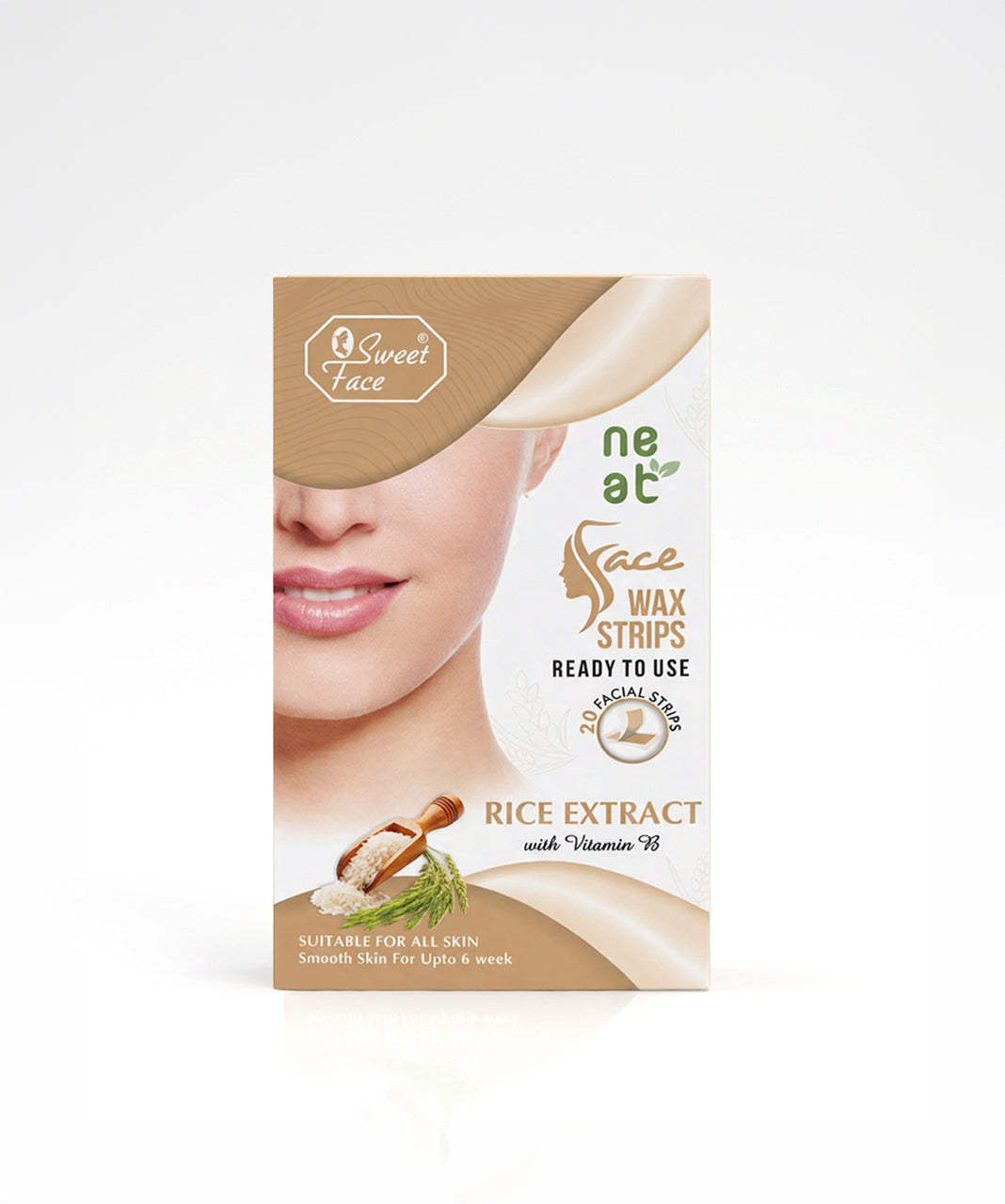 SweetFace Face Wax Strips – 20 Ready-to-Use Strips for Gentle Facial Hair Removal